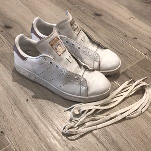 Women’s Adidas Stan Smith Rose Gold/White Shoes